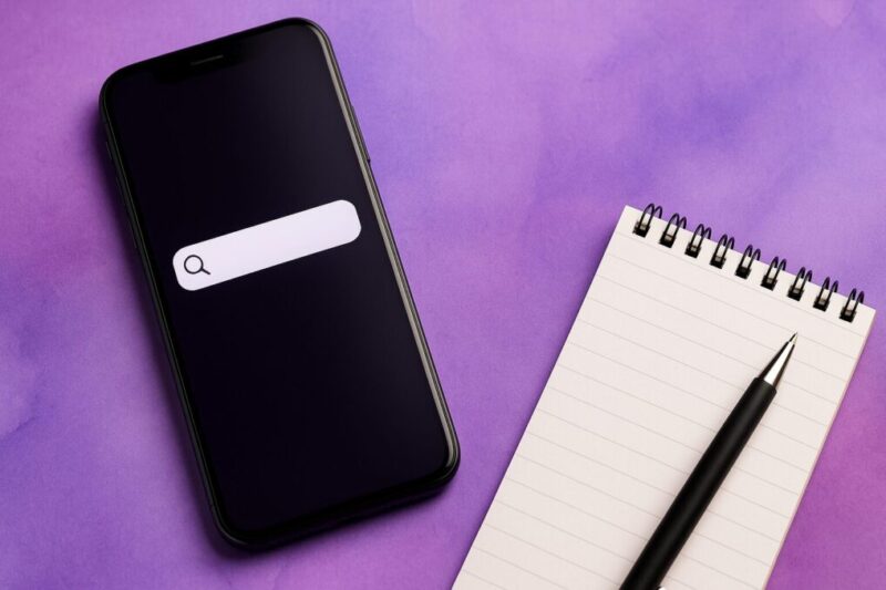 アプリ内でストアを探す導線を確認しているイメージ