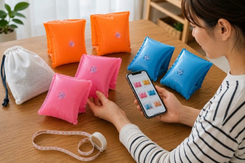 100均で見つからない腕用浮き具を通販や別店舗も含めて比較する画像