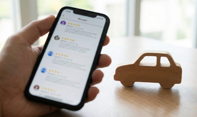 自分の車中泊スタイルに近いレビューを探すイメージ