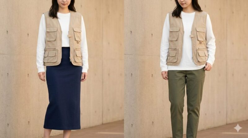 レディース向けの釣りベストコーデで合わせやすいボトム例