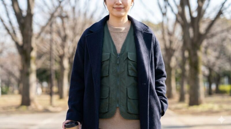 冬の釣りベストコーデで中間レイヤーとして使う着こなし