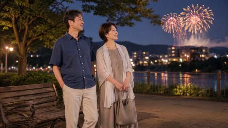 50代が花火大会で快適に過ごせる上品なゆったり服