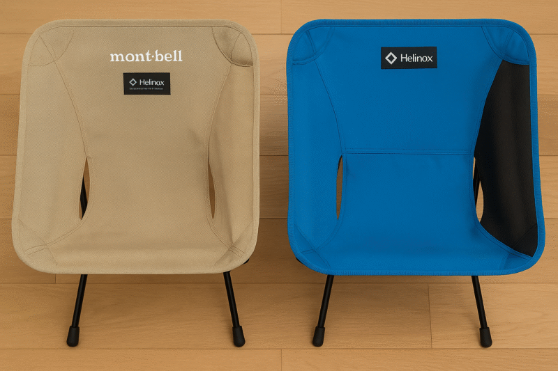 両ブランド製品の外観やタグを並べた商品比較構図
