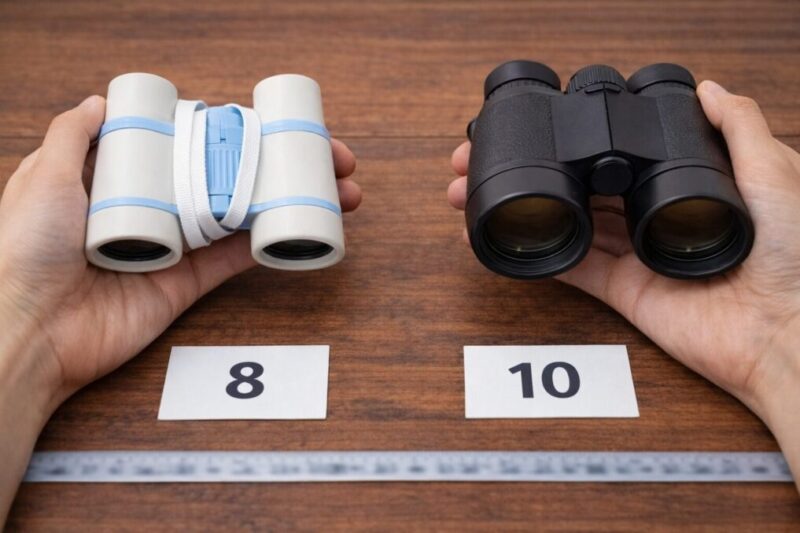 8倍と10倍の違いを理解して選ぶイメージ