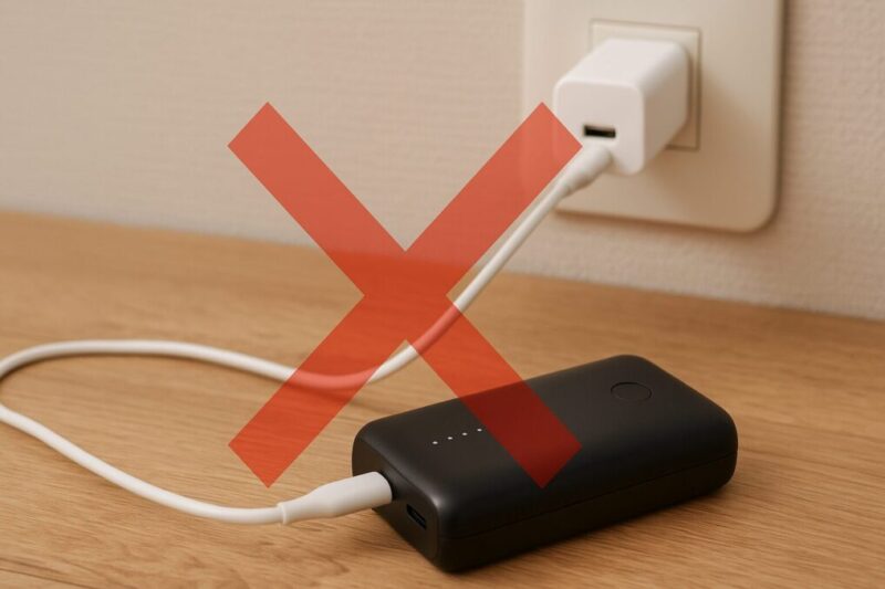 PD非対応充電器の使用例（×印付き）イメージ