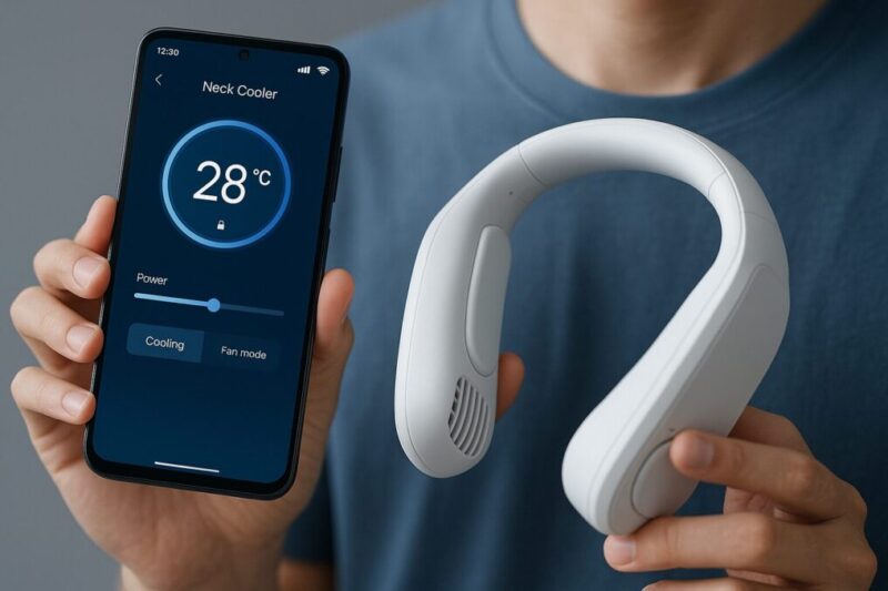 アプリUIを表示したスマホの画面と製品のリンクシーンイメージ