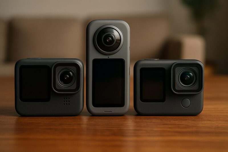 GoPro/Insta360/AKASOが並ぶ比較画像イメージ