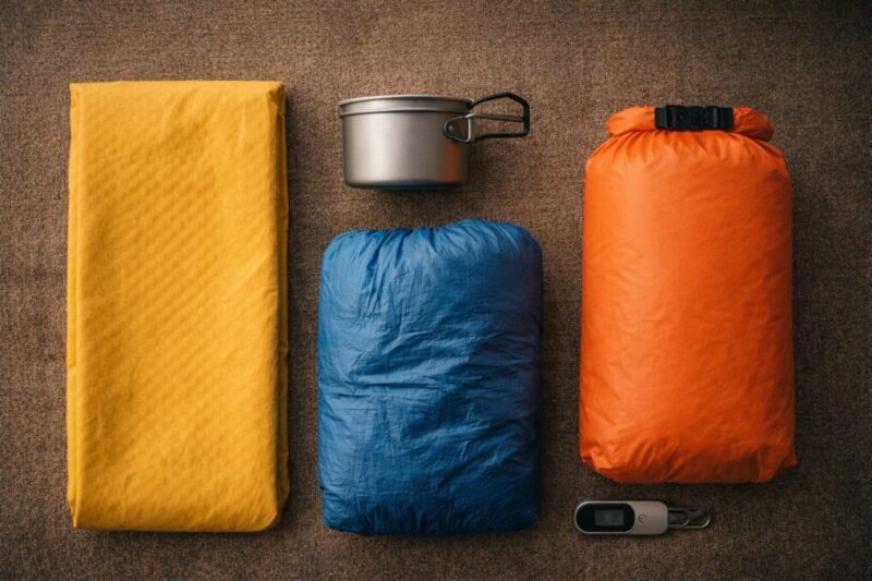 UL軽量化で装備を見直し持ち物を厳選するイメージ