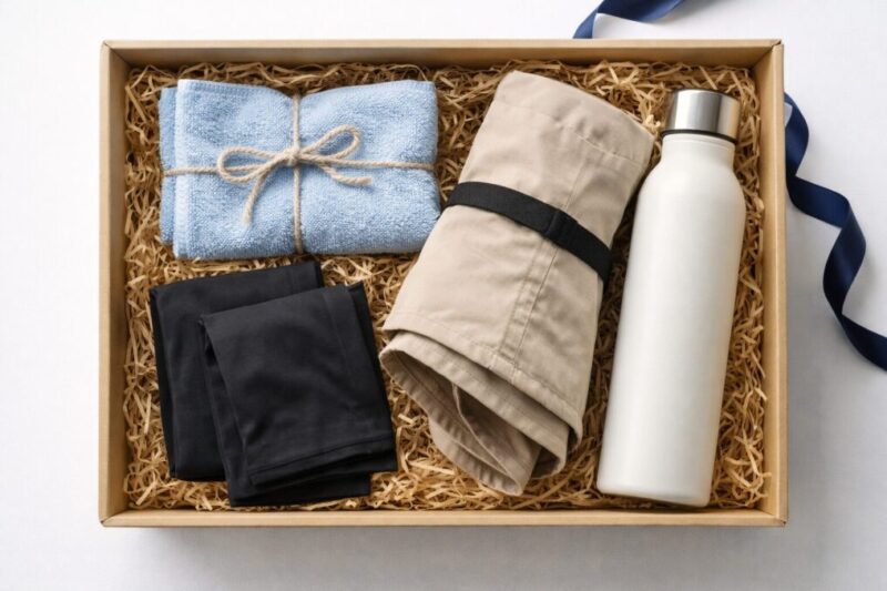 プレゼント向きの紫外線対策グッズをまとめたギフト風イメージ