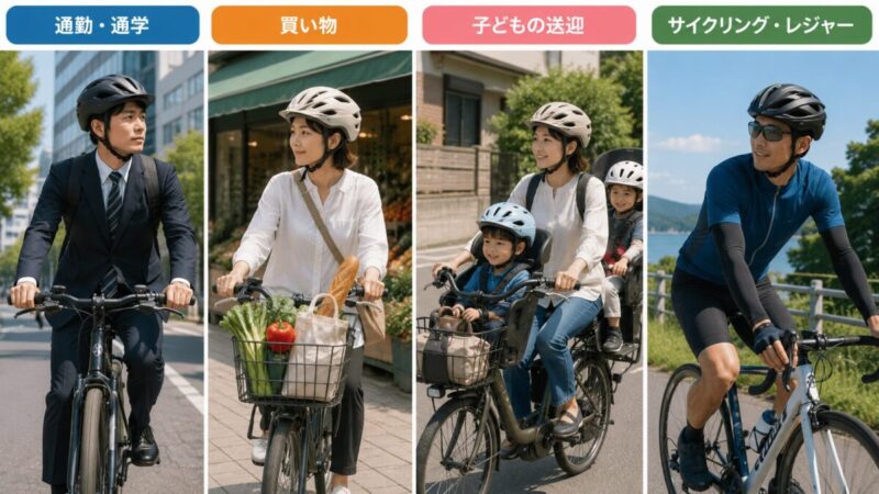 通勤と買い物、子どもの送迎、サイクリングで使う自転車用ヘルメットの比較