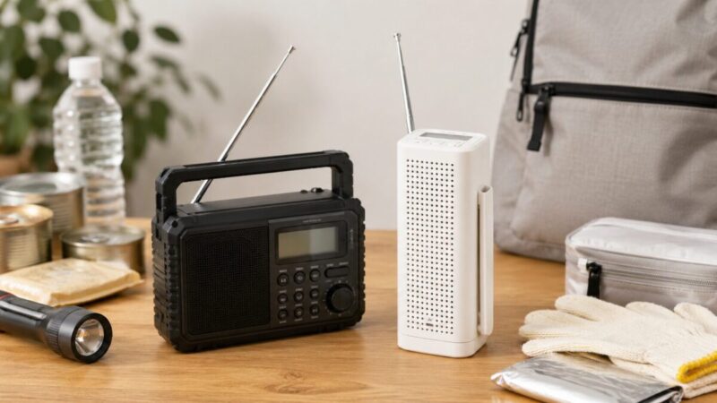 防災ラジオを価格や機能で比較するイメージ