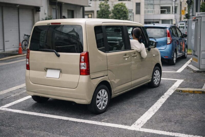 女子が運転しやすく駐車しやすい軽自動車選びのイメージ