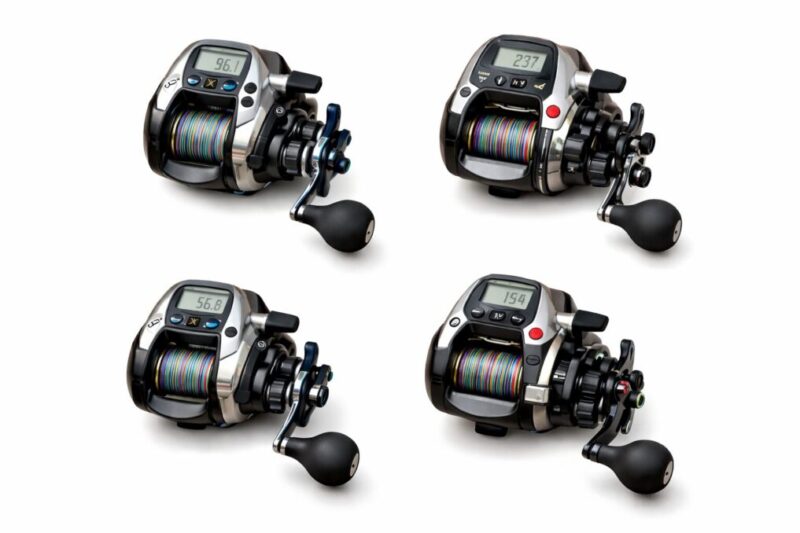 人気の電動リールに共通する見やすいカウンターや操作性を表した比較イメージ