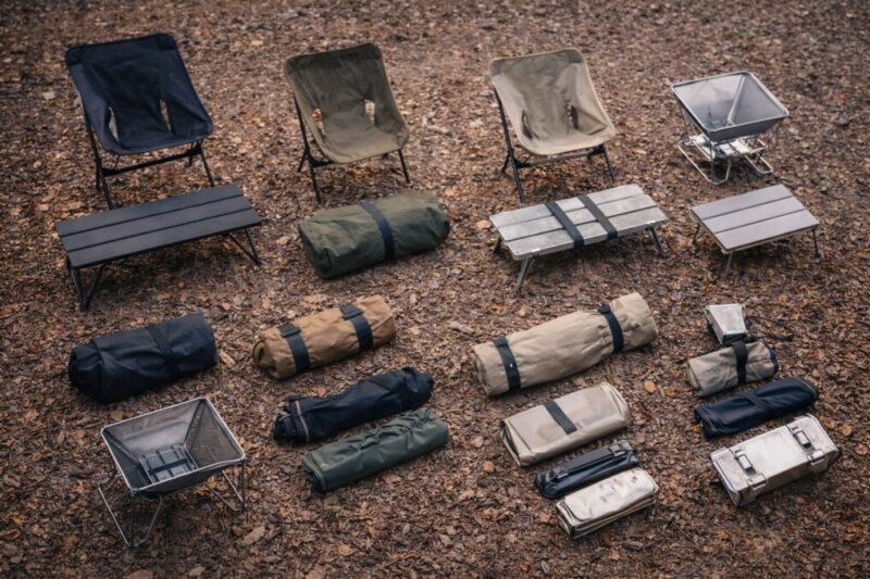 収納サイズの違いで見比べるキャンプ道具