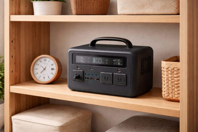 ポータブル電源を高温を避けて保管するイメージ