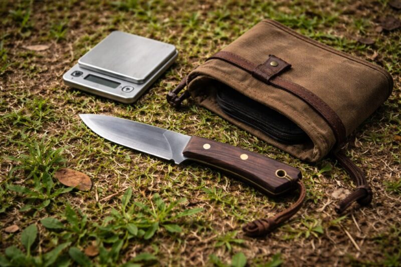 フルタング構造のナイフを携行性と合わせて考えるイメージ