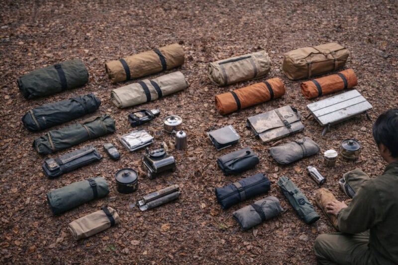 必要な道具と減らせる道具を見直している様子