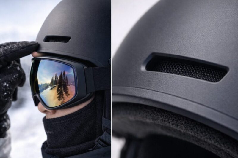 ヘルメットとゴーグルの隙間が少ない理想の相性イメージ