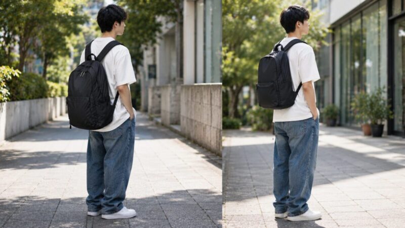 私服に合うリュックと重く見えるリュックの違い