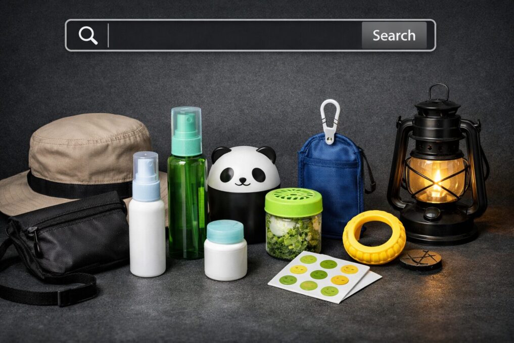 ダイソーで買える虫よけスプレーや虫対策グッズをアウトドア向けに比較したイメージ