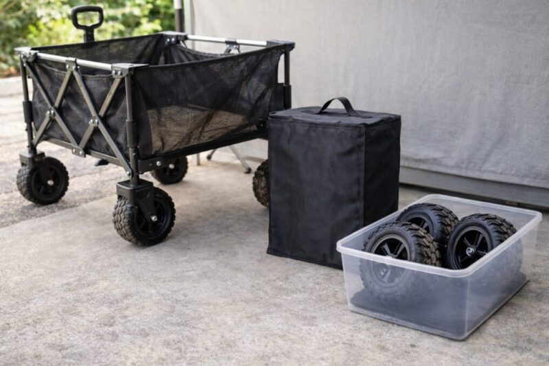キャリーカートを傷みにくく保管するための収納方法