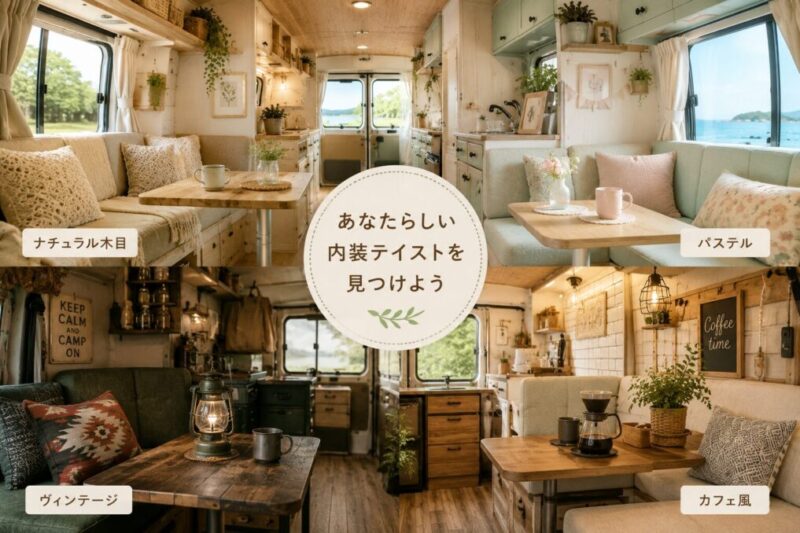キャンピングカー販売モデルを選ぶ前に決めたい内装テイスト比較