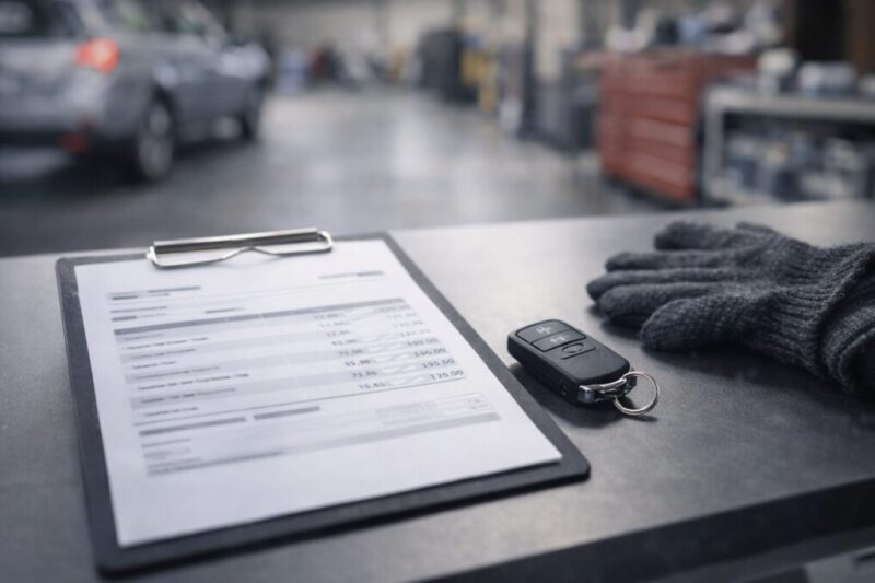 傷修理の見積もりを取って判断するイメージ