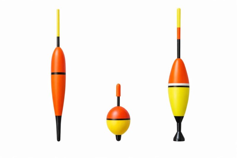 棒ウキと玉ウキと自立ウキの違いがわかる比較イメージ