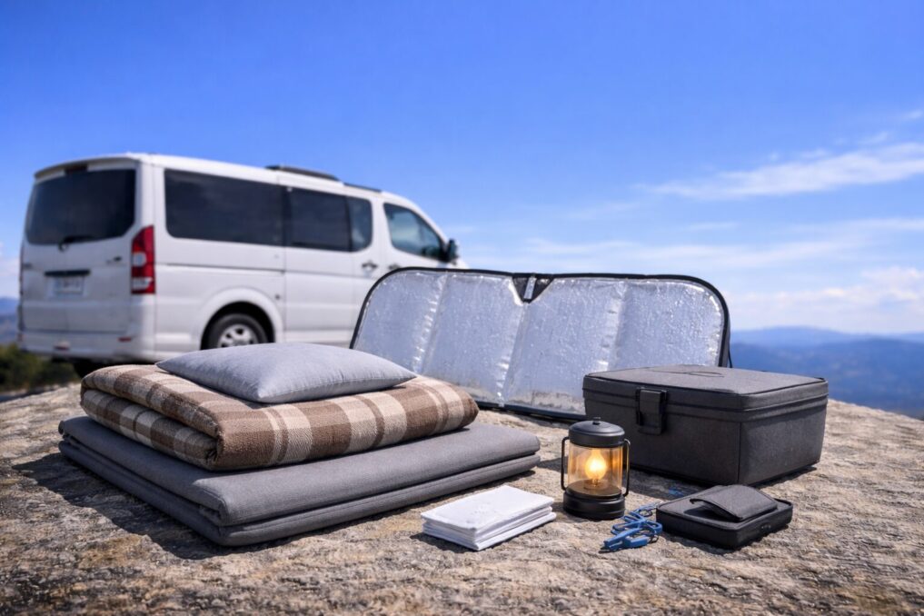 車中泊用品特集｜換気・フラットデッキ・レベル出し・テーブル・安全小物の選び方