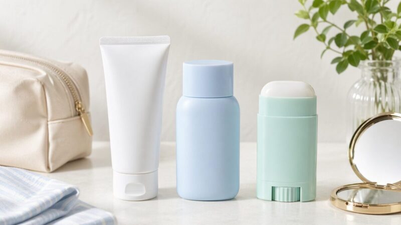 100均の日焼け止めやUVケア用品を比較しているイメージ