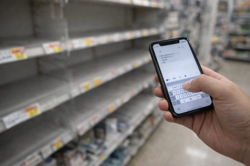 品薄で見つからない状況を前に、入荷や時期の要因を整理しているイメージ