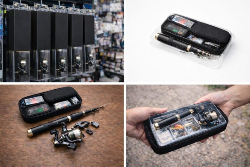 店頭の棚、未開封セット、開封後の中身、個人売買の受け渡しから購入先の違いをイメージできる比較写真