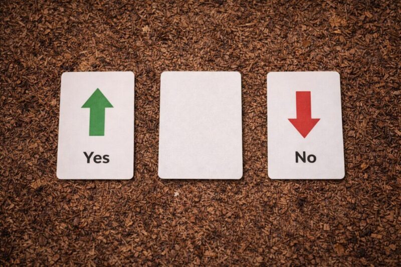 つけっぱなしを避けるための判断基準を分岐の流れで整理しているイメージ