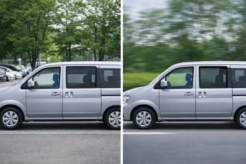 停車中専用として使うべき車用網戸の安全性を示す図解イメージ