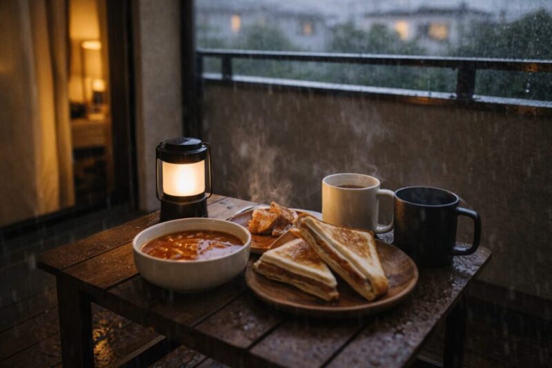 雨の日のベランピングで楽しみやすい温かいメニュー例