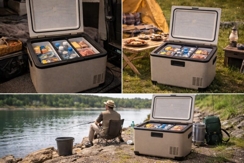 車中泊やキャンプや釣りで使い回せるポータブル冷蔵庫の活用例