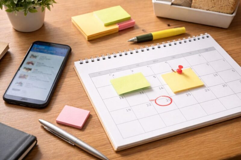 再入荷を逃さないために予定管理するイメージ