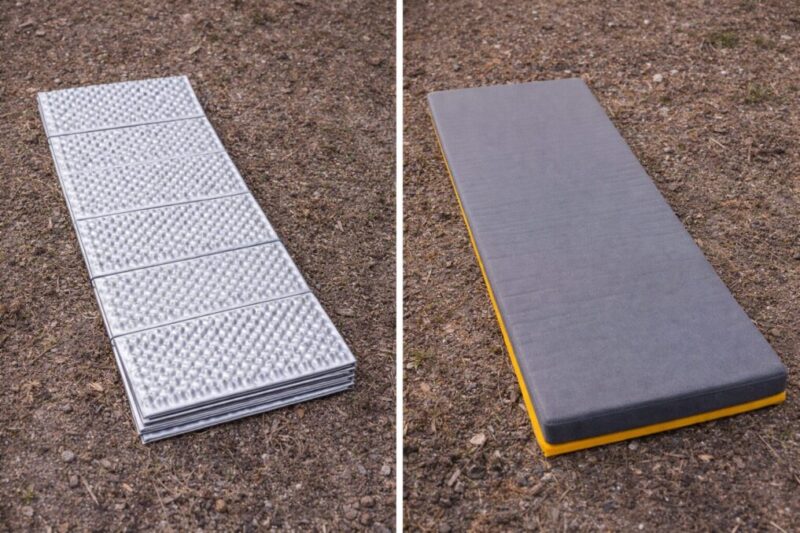 銀マットと厚手マットの違いがわかる比較写真