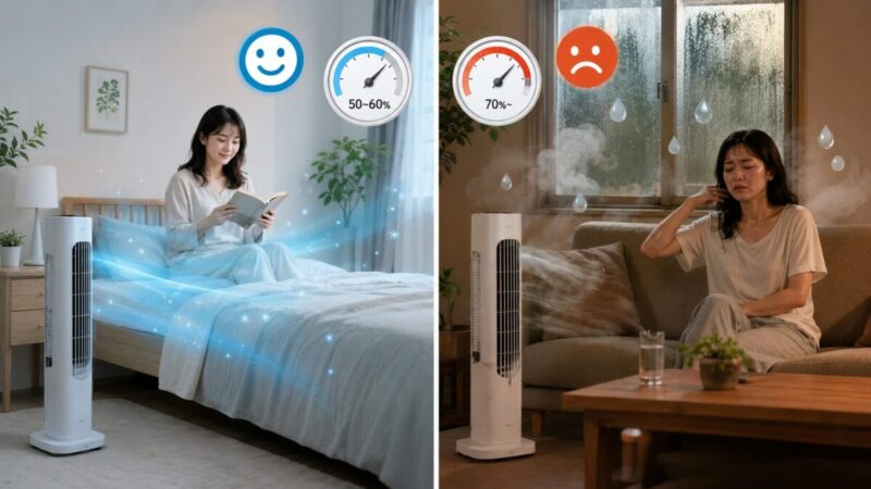 冷風扇の口コミで涼しい評価と蒸す評価が分かれる使用環境の比較