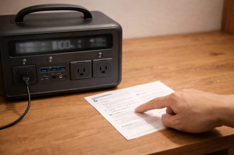 説明書を見ながら操作を確認するイメージ