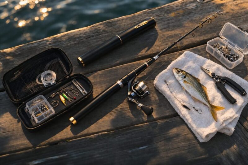 携帯性は高いが選び方次第で差が出るコンパクト釣具の例
