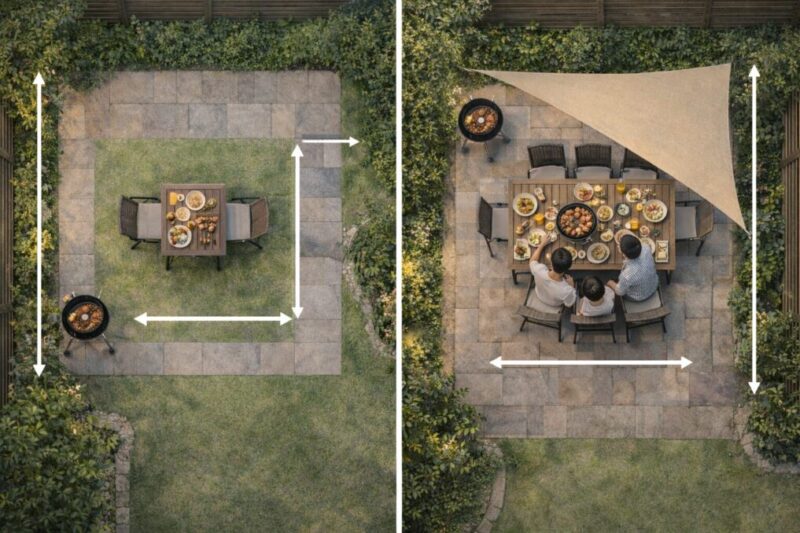 人数別に見た庭バーベキューの配置と必要スペースの比較