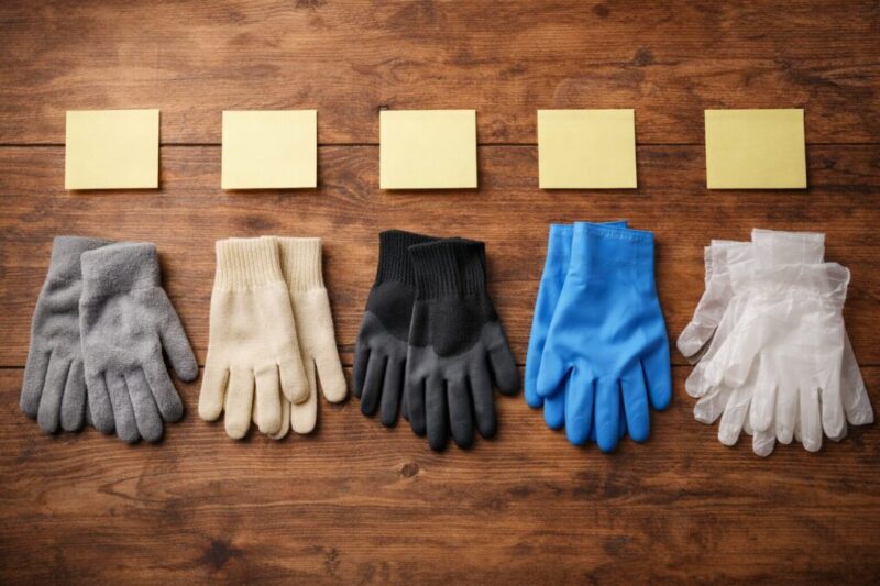 用途別に手袋を分類して選びやすくする比較イメージ
