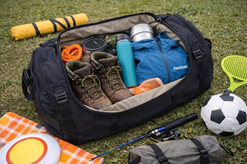 アウトドア全般で流用できる収納バッグの使用イメージ