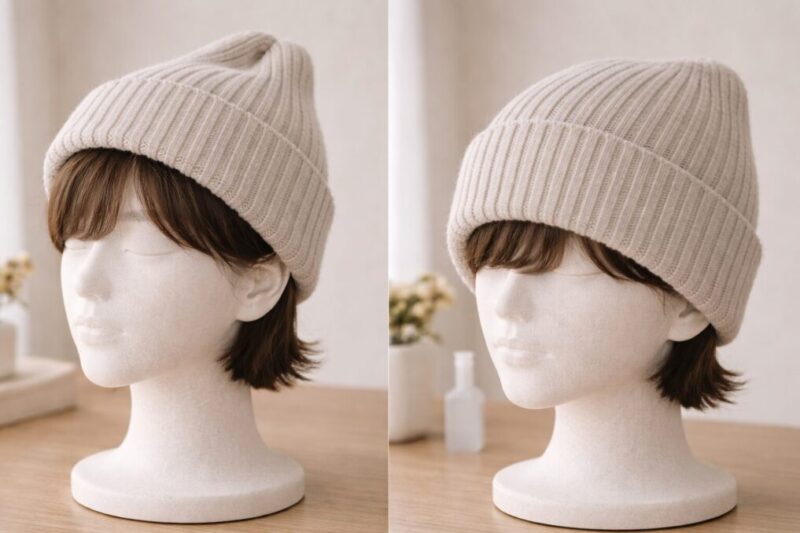 浅すぎ深すぎでシルエットが崩れる例を示す比較イメージ