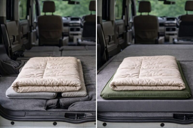 マットレスの有無で変わる車中泊の寝床の平坦さ