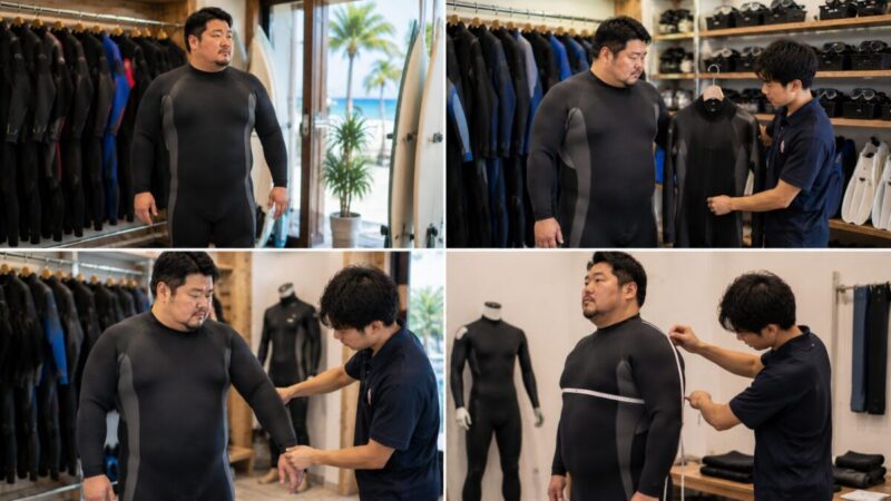 既製品とレンタル、セミオーダー、フルオーダーの選び方を比較する男性