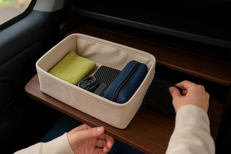 車内で試して相性を確認しながら選ぶイメージ