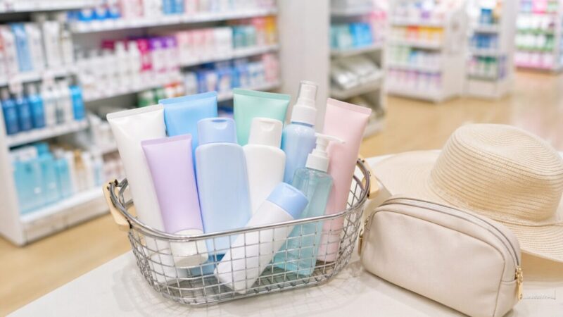 ドラッグストアで買いやすい日焼け止めを比較しながら選ぶイメージ