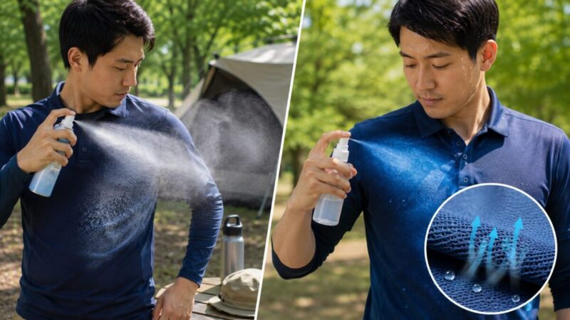 瞬間冷却タイプと衣類用冷感ミストの効果の違い